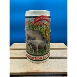 1985 Busch Gardens “Extinction is Forever” Animal Stein Beer Mug